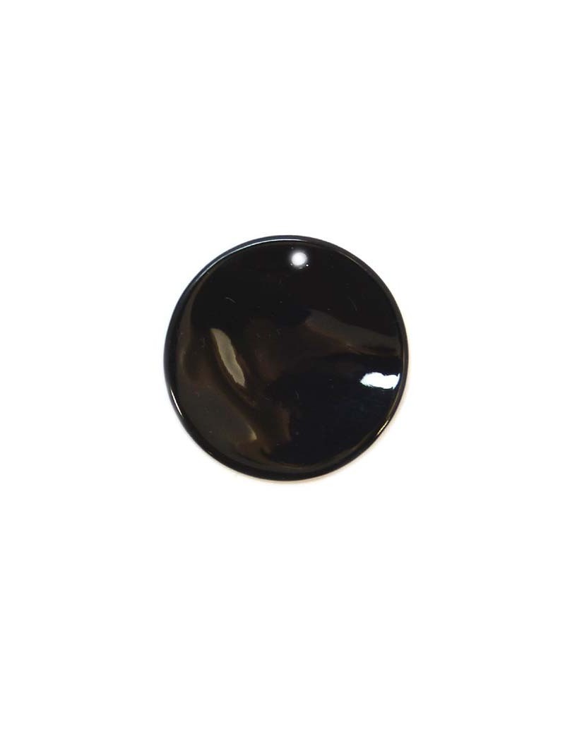 Sequin en nacre noir 25 mm Sequin en nacre noir 25 mm