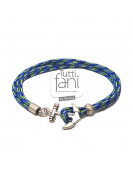 Bracelet homme bleu ancre