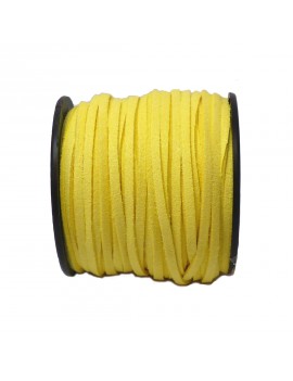 Daim 3 mm jaune banane - 50 cm