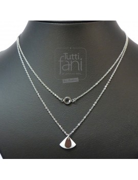 Collier argenté double...