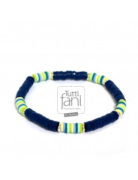 Bracelet homme Heishi bleu...