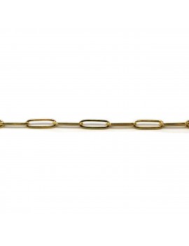 Chaine maille forçat doré 11,7x3,3 mm - 10 cm
