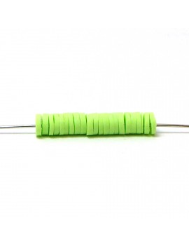 Perle Heishi vert clair 5 mm