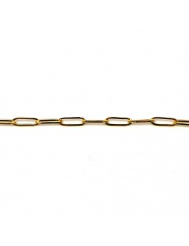 Chaine maille forçat doré 8,7 mmx3mm - 10 cm