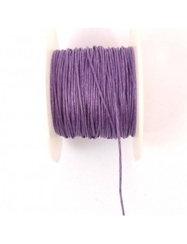 Coton ciré 1 mm violet - 50 cm