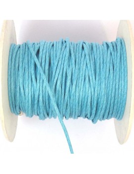 Coton ciré 2 mm bleu ciel -...