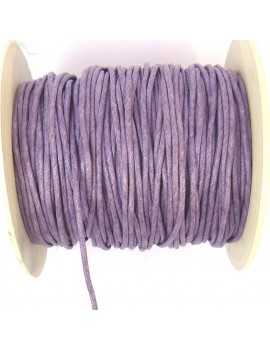 Coton ciré 2 mm violet - 50 cm