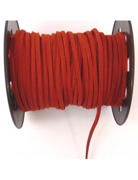 Daim 3 mm rouge - 50 cm