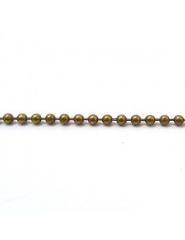 Chaine boule 2 mm bronze -...
