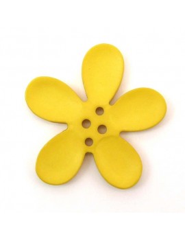 Bouton orchidée 40 mm jaune