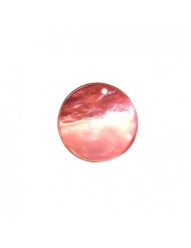 Sequin en nacre fuchsia 20 mm