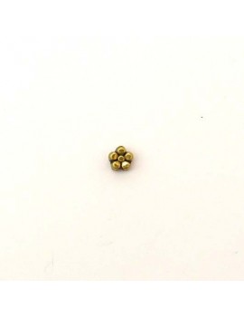 Petite perle fleur 4 mm bronze