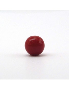 Perle 12 mm rouge foncé