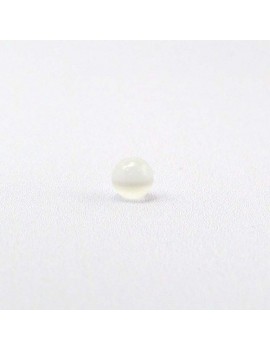 Perle oeil de chat 6 mm blanc