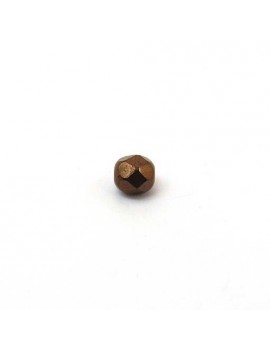 Perle à facettes bronze 6 mm
