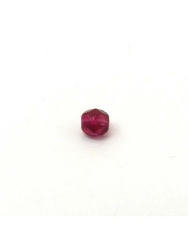 Perle à facettes fushia 6 mm