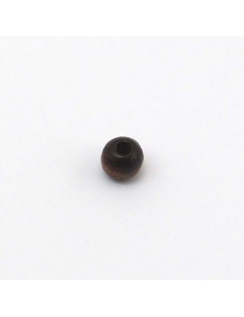 Perle bois marron foncé 6 mm