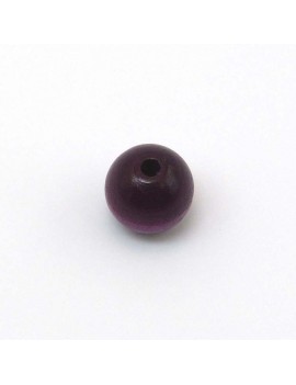 Perle bois prune 12 mm