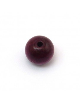 Perle bois prune 15 mm