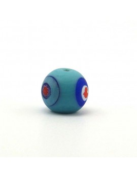 Perle ronde bleue 12 mm