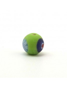 Perle ronde verte 12 mm