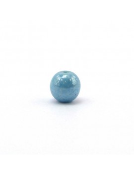 Perle ronde bleue 8 mm