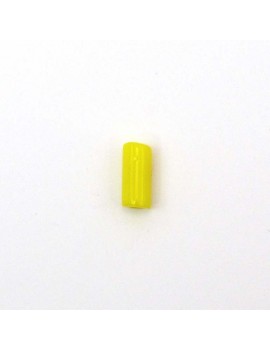 Perle tube jaune 4x8 mm