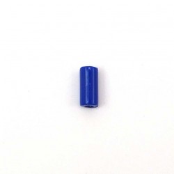 Perle tube bleu foncé 4x8 mm