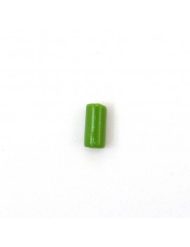 Perle tube vert 4x8 mm