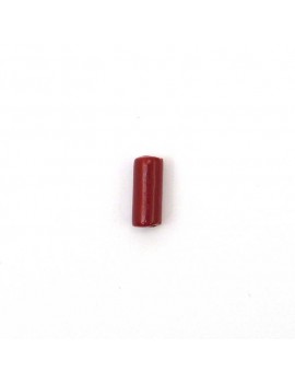 Perle tube rouge 4x8 mm
