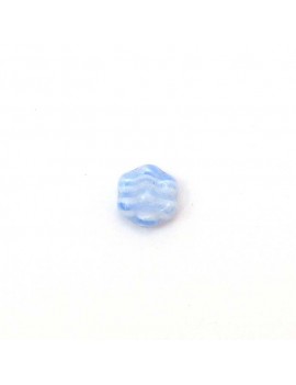 Perle fleur bleu-blanc 8 mm