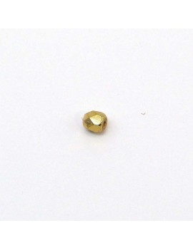 Perle à facettes doré 3 mm