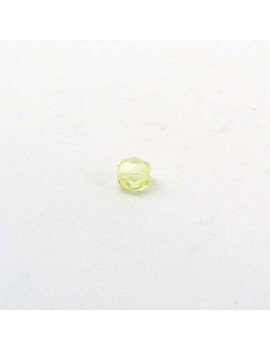 Perle à facettes jaune 4 mm