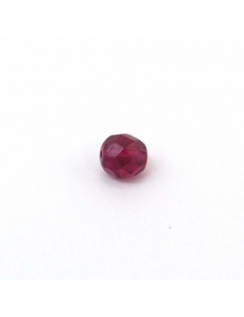 Perle à facettes fushia 8 mm