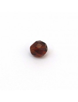 Perle à facettes marron 8 mm