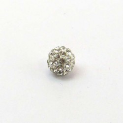 Perle strass 8 mm cristal