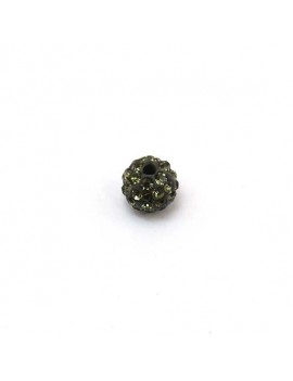 Perle strass 8 mm gris
