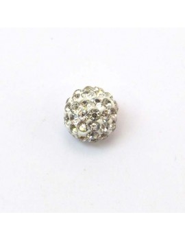 Perle strass 10 mm cristal