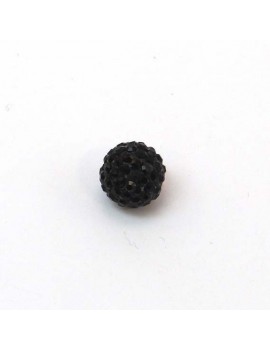 Perle strass 10 mm noir