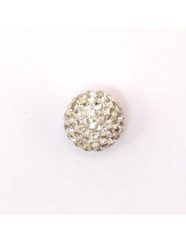 Perle strass 12 mm cristal