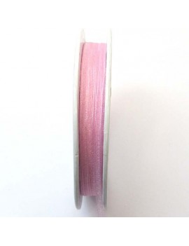 Ruban organdi 3 mm rose -...