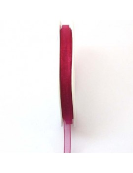 Ruban organdi 6 mm fushia -...