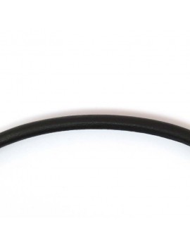 Cuir rond 6 mm noir - 50 cm