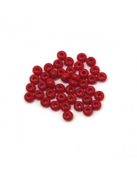 Rocailles 4/0 - 5 mm rouge...