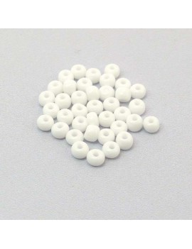 Rocailles 4/0 - 5 mm blanc...