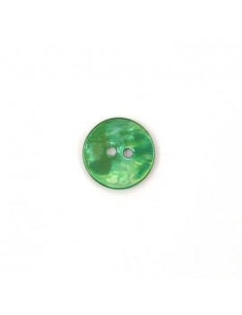 Bouton en nacre vert 15 mm