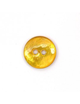 Bouton en nacre jaune 18 mm