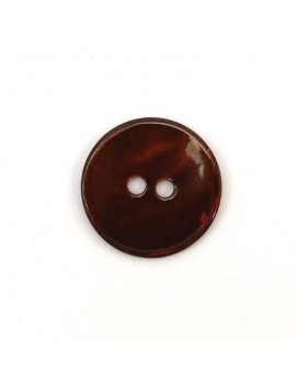 Bouton en nacre marron 20 mm