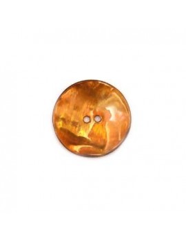 Bouton en nacre marron 28 mm