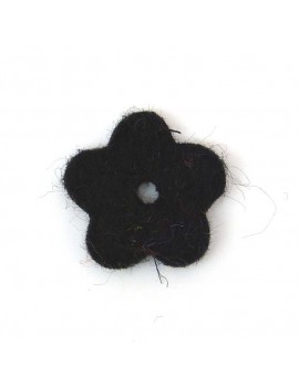 Fleur en feutrine noir 20 mm